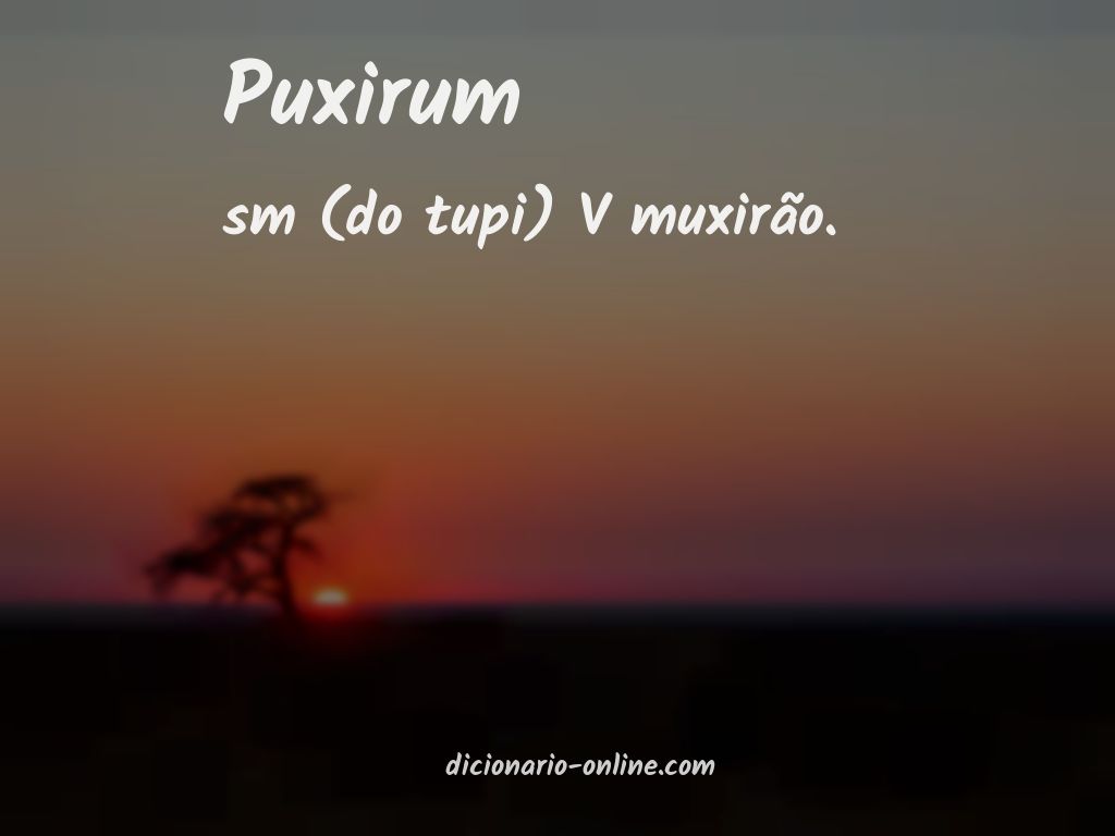Significado de puxirum