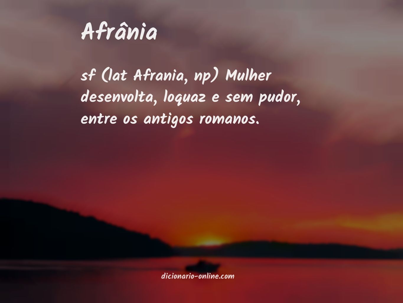 Significado de afrânia