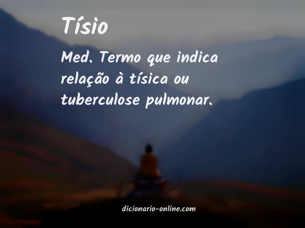 Significado de tísio