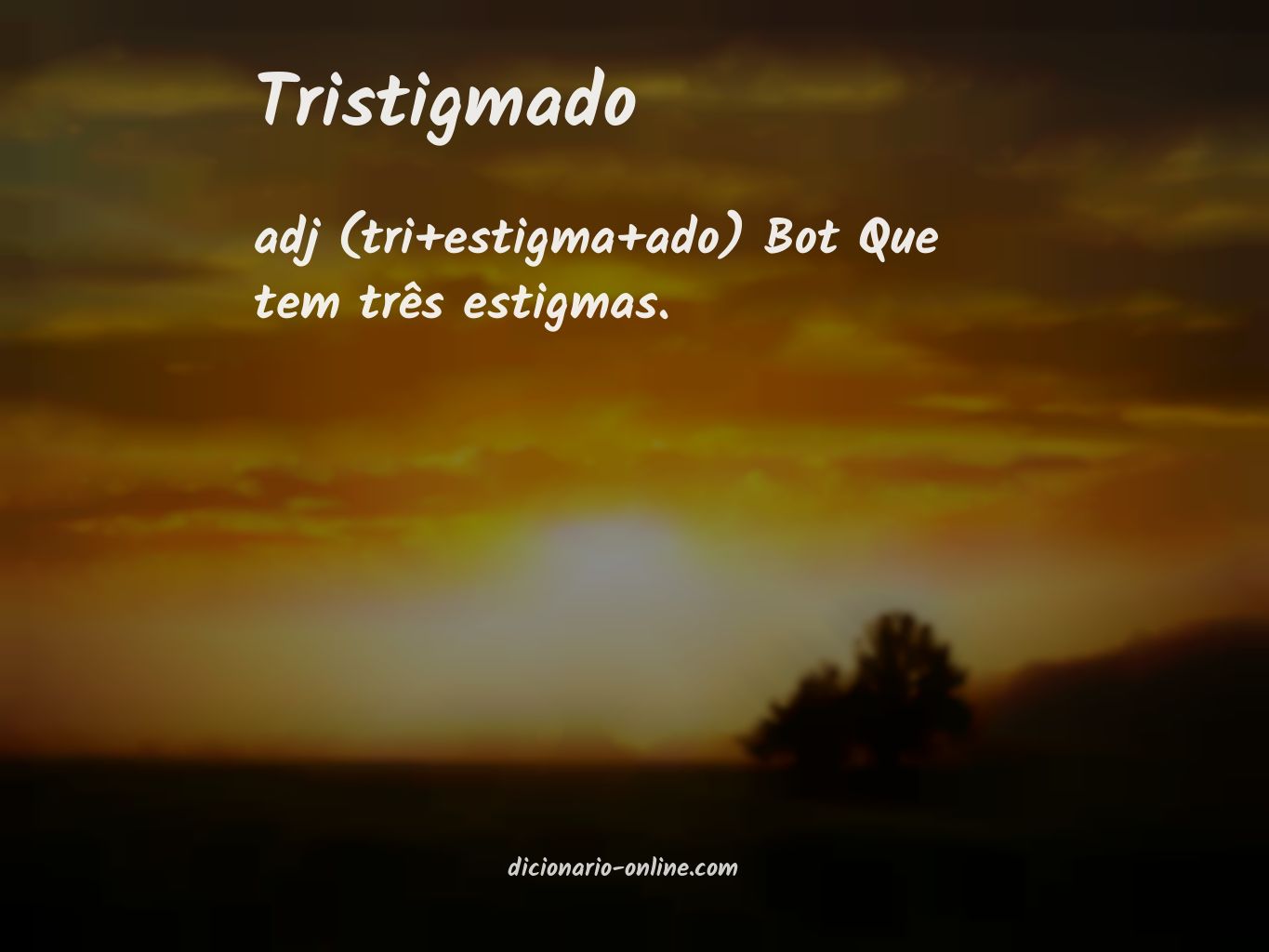 Significado de tristigmado