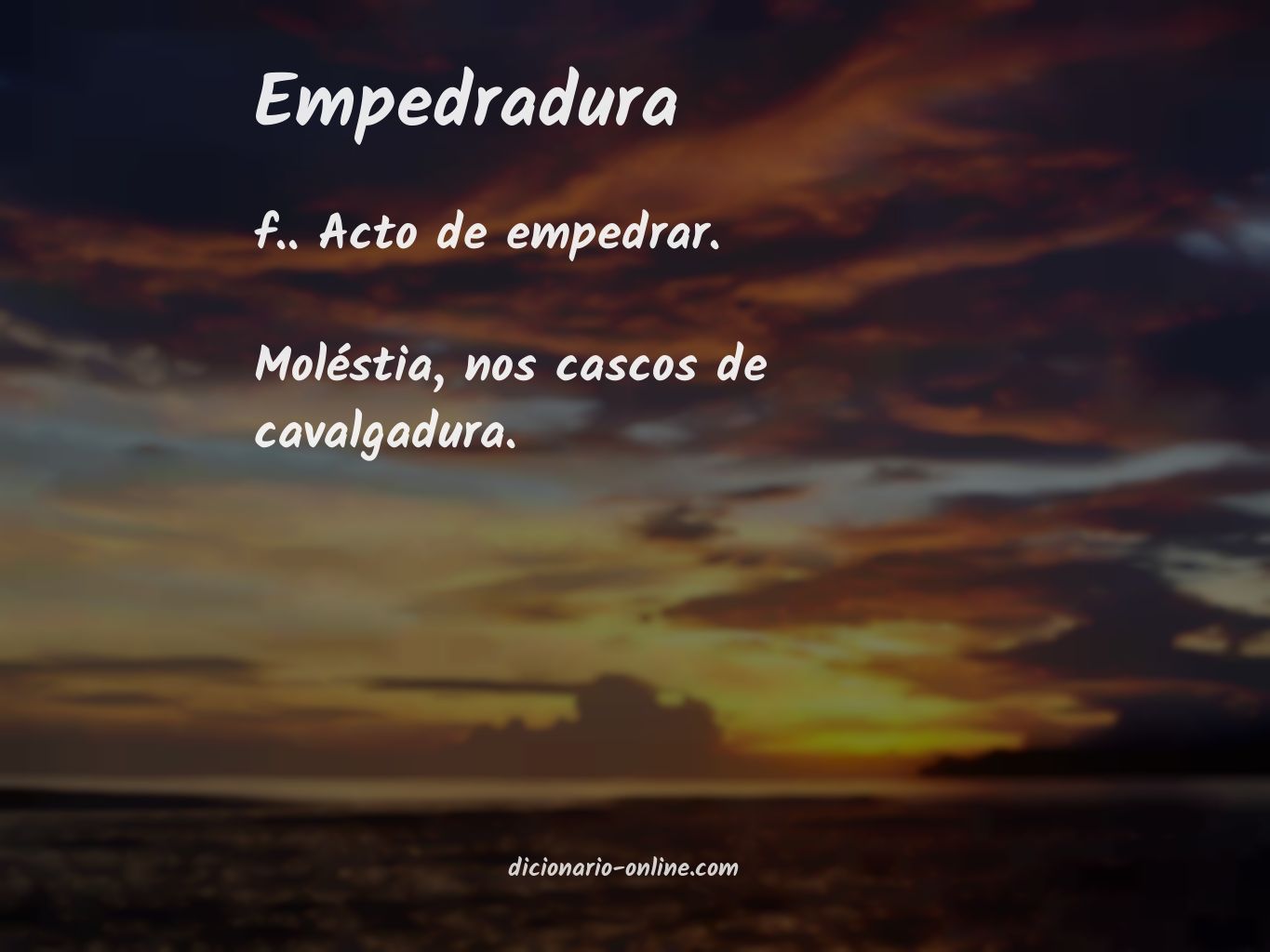 Significado de empedradura