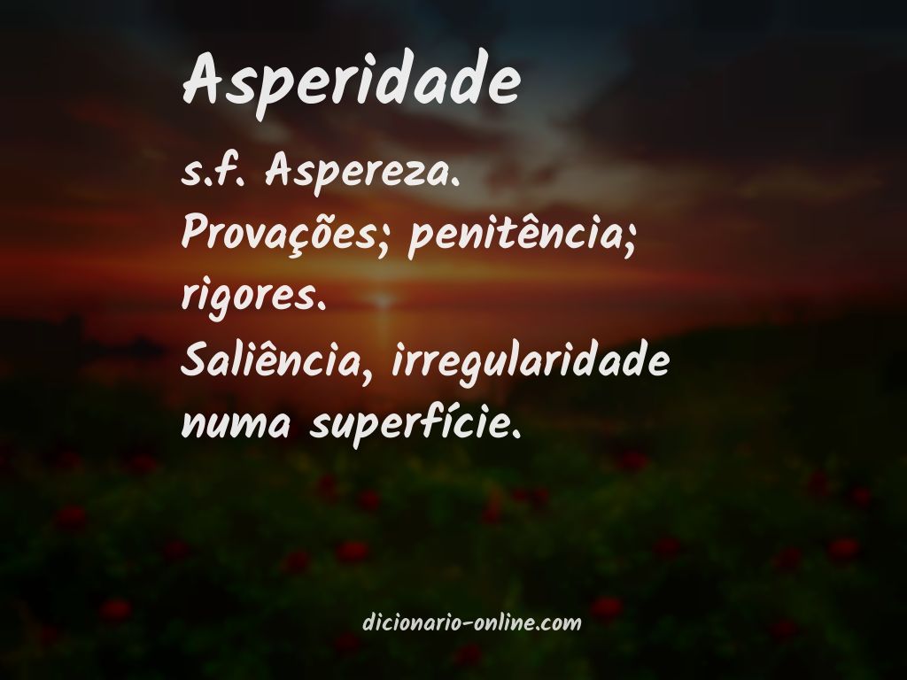 Significado de asperidade