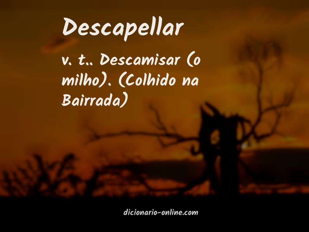 Significado de descapellar