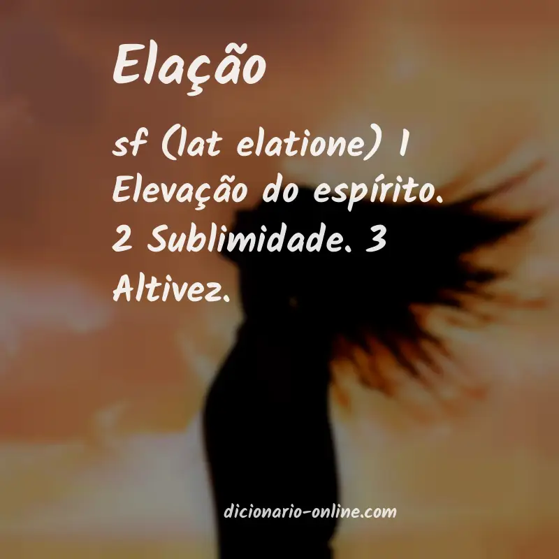 Significado de elação