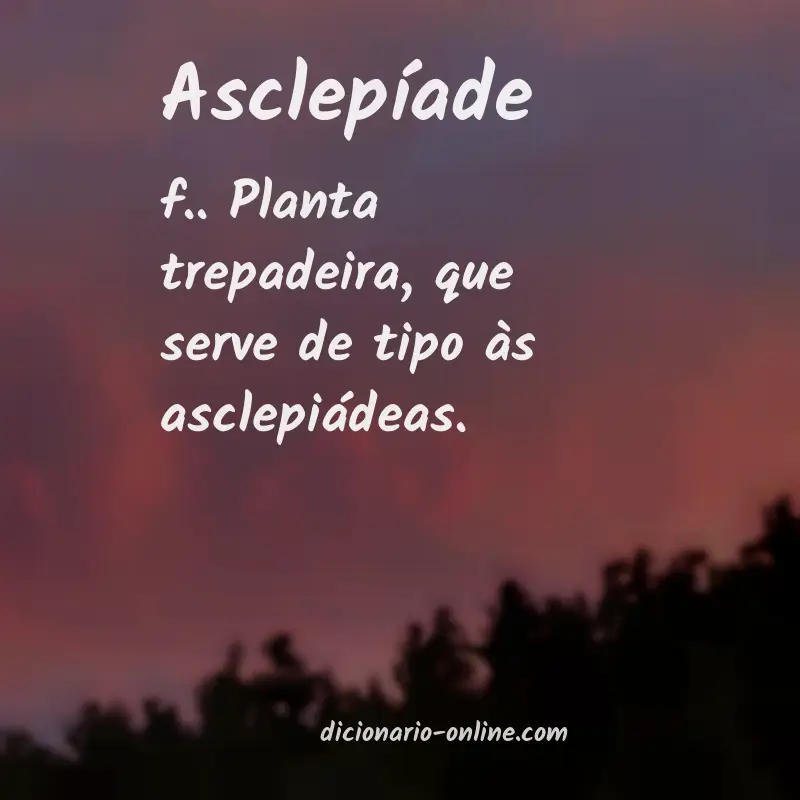 Significado de asclepíade