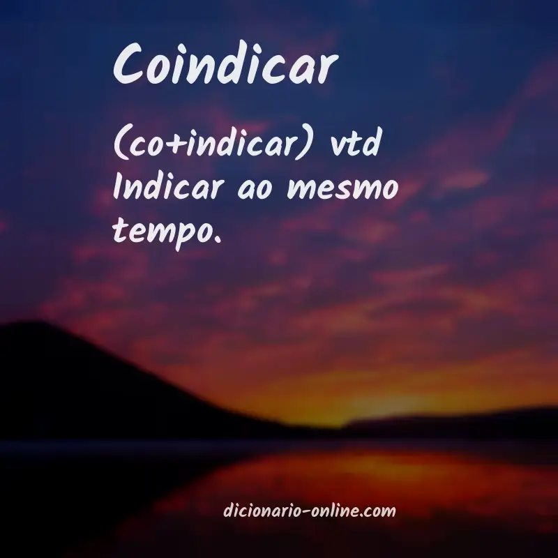 Significado de coindicar