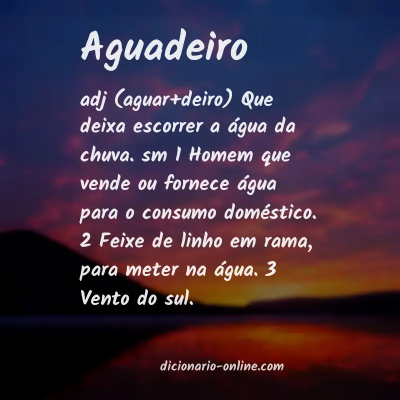 Significado de aguadeiro