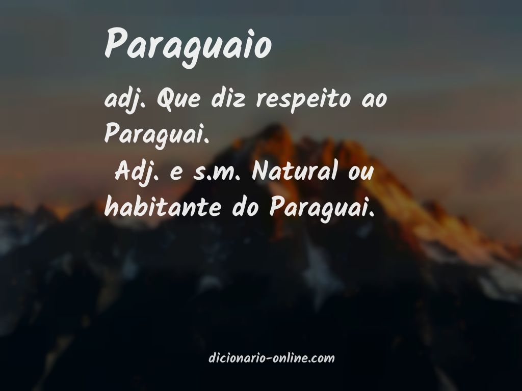 Significado de paraguaio