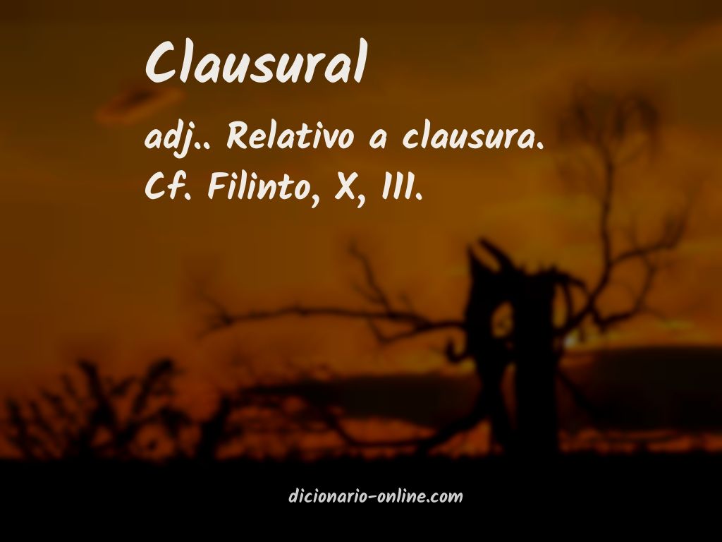 Significado de clausural