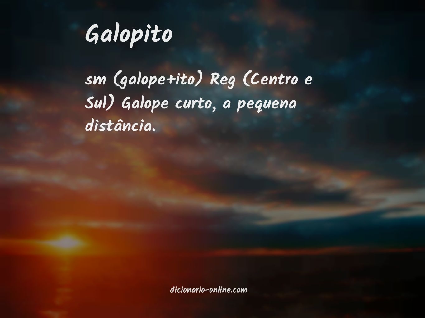 Significado de galopito