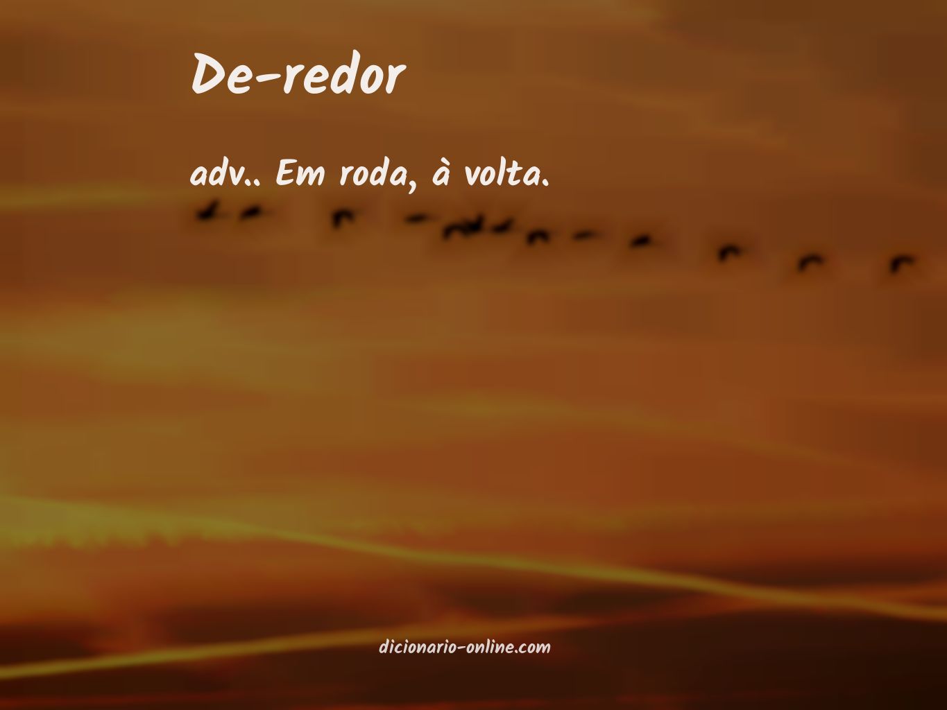 Significado de de-redor