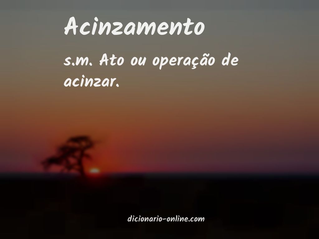 Significado de acinzamento