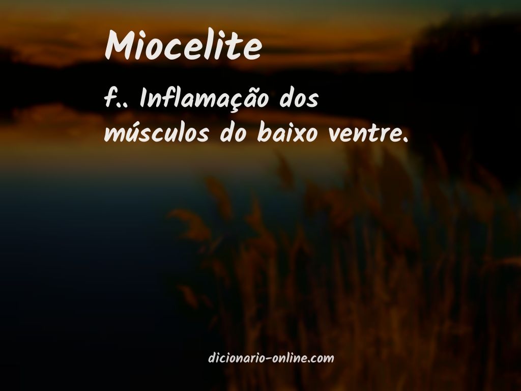 Significado de miocelite