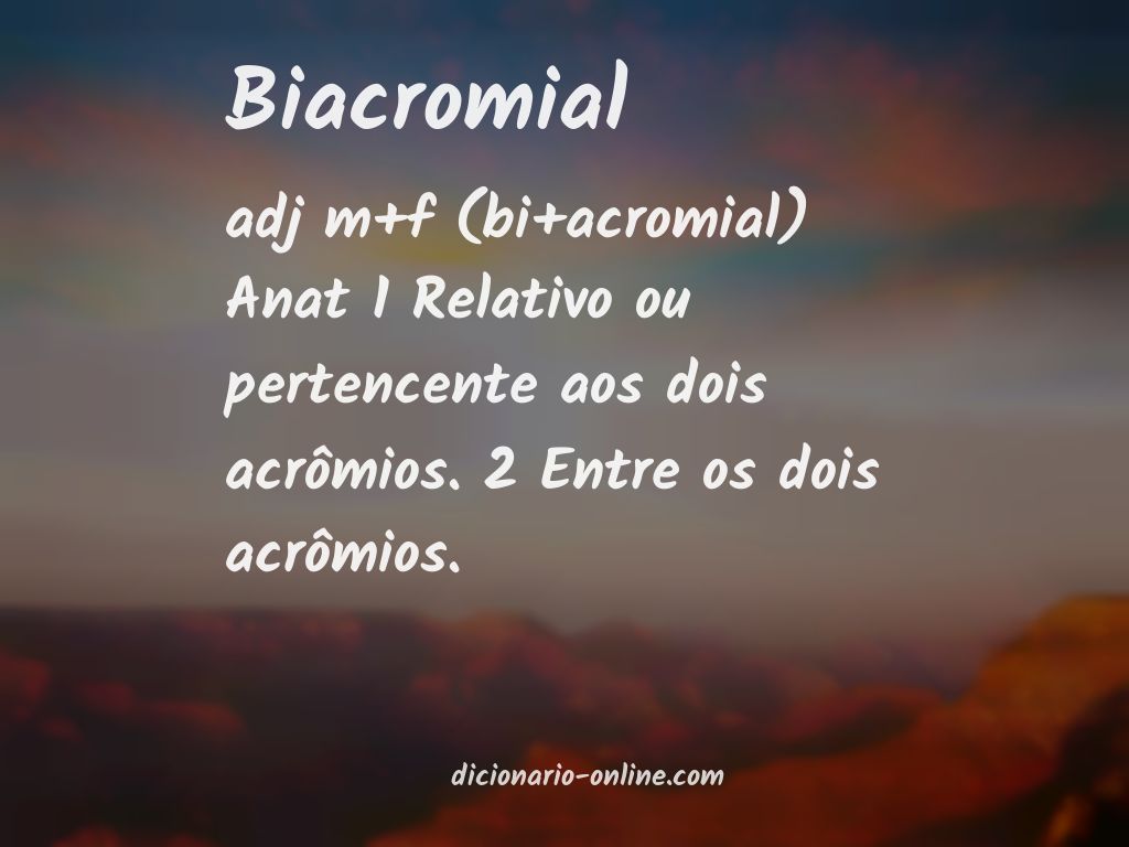 Significado de biacromial