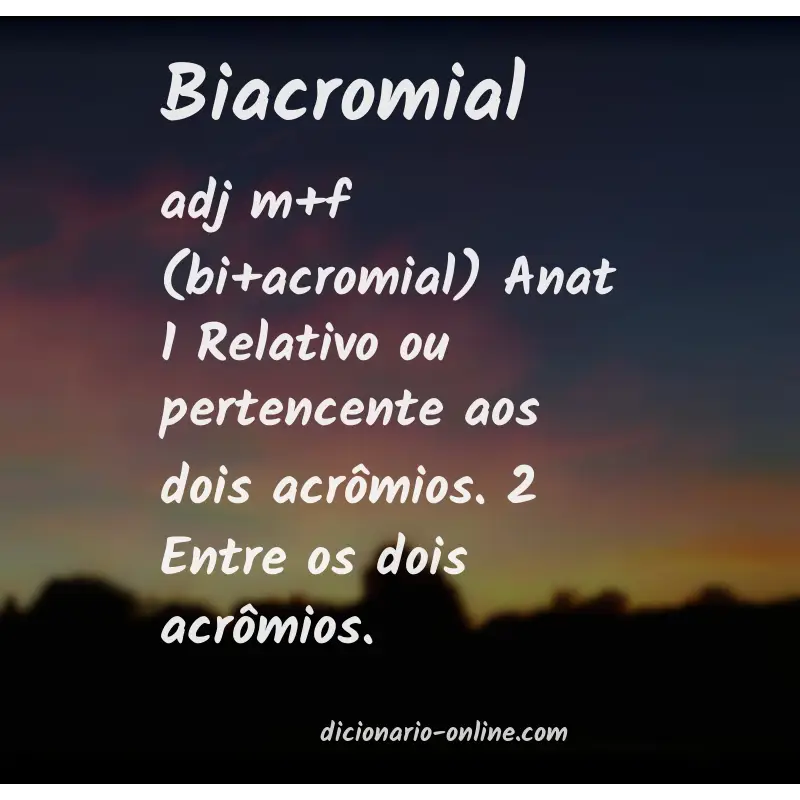 Significado de biacromial