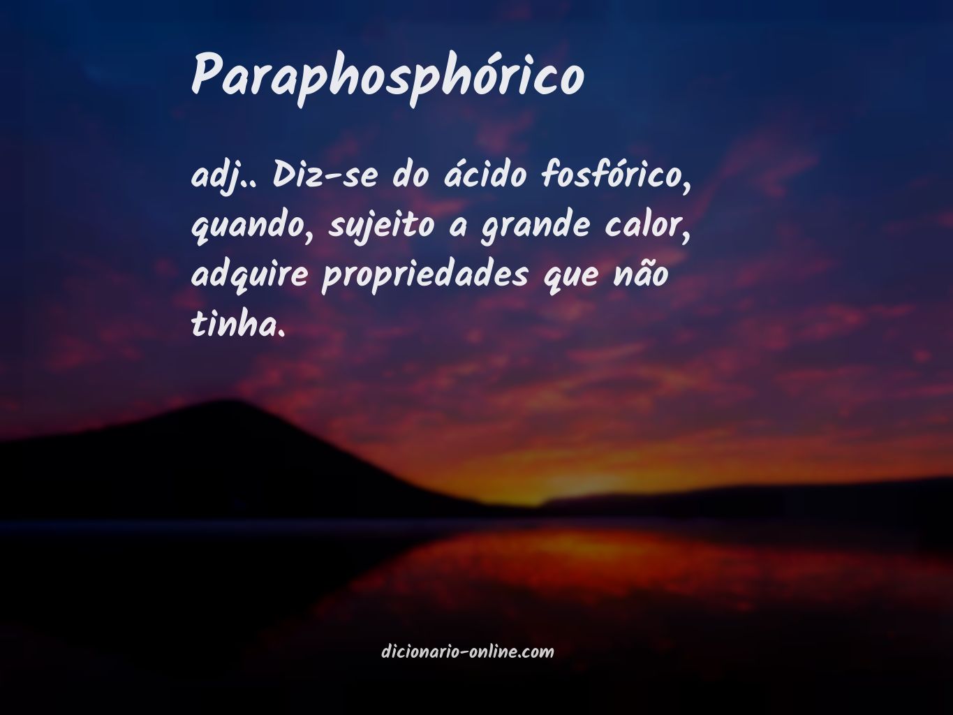 Significado de paraphosphórico