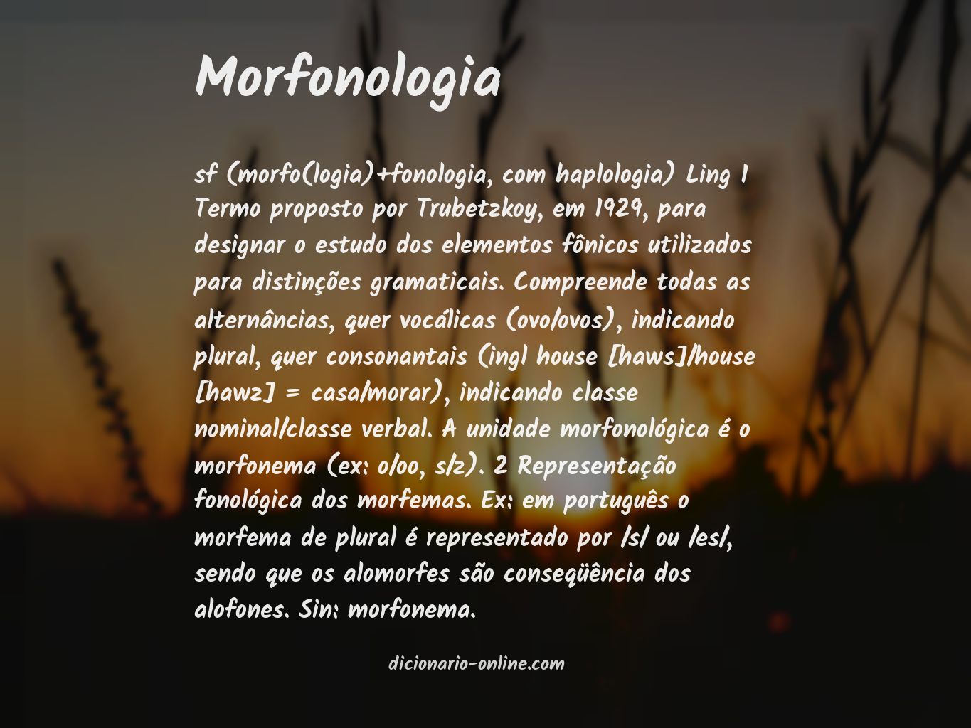 Significado de morfonologia