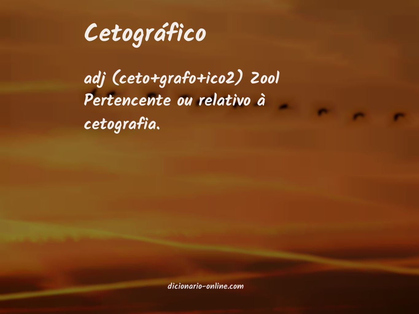 Significado de cetográfico