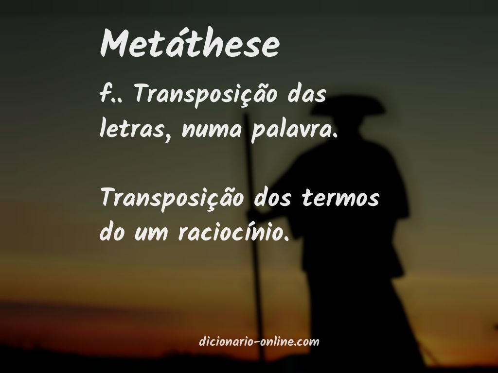 Significado de metáthese