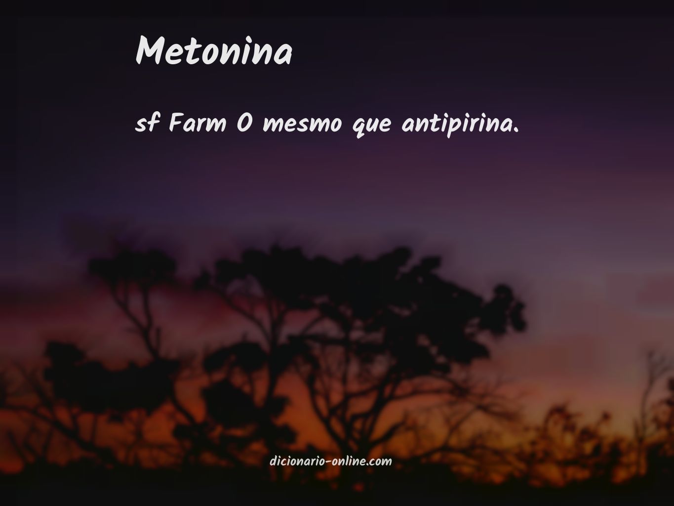 Significado de metonina