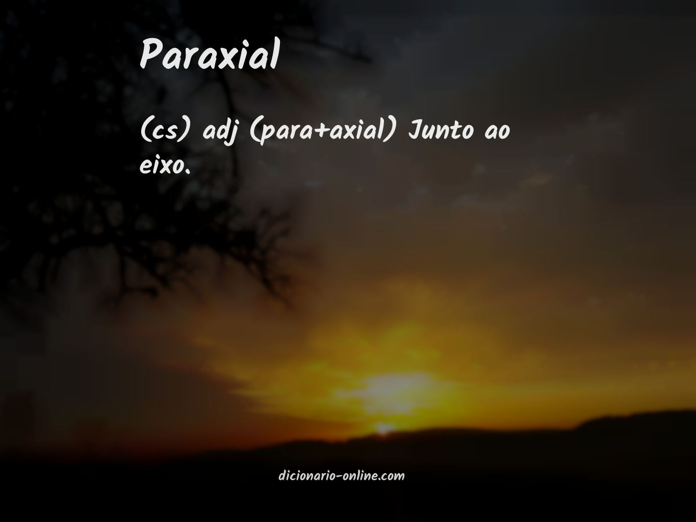 Significado de paraxial