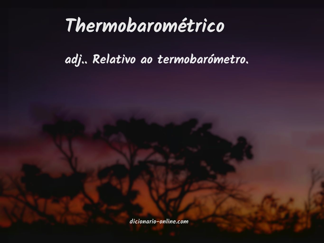 Significado de thermobarométrico