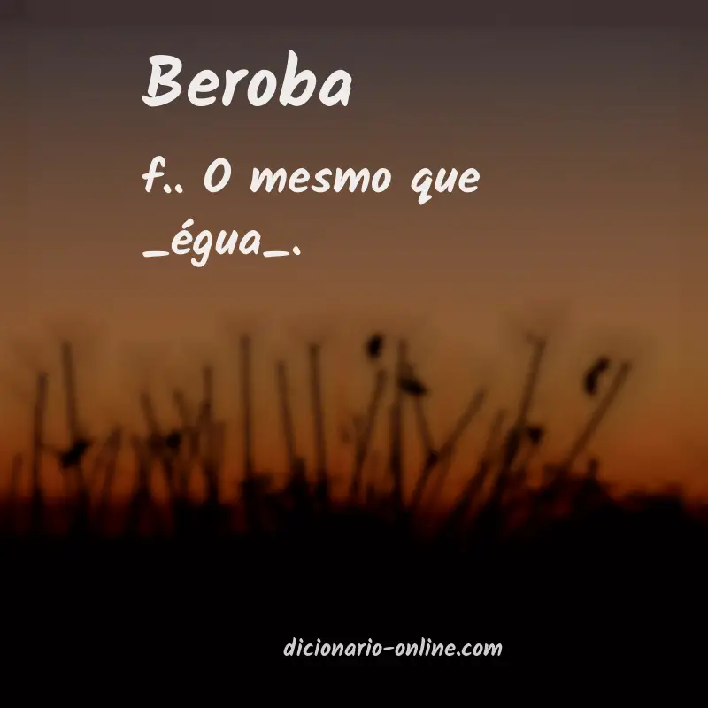 Significado de beroba