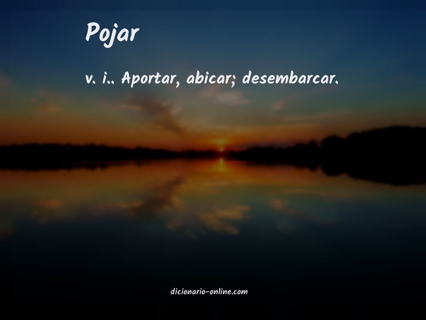 Significado de pojar