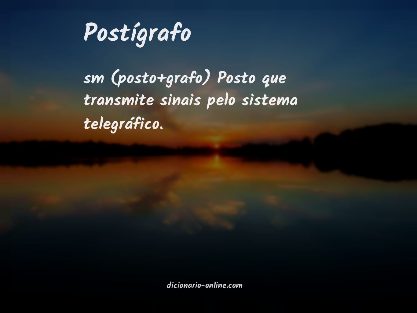 Significado de postígrafo