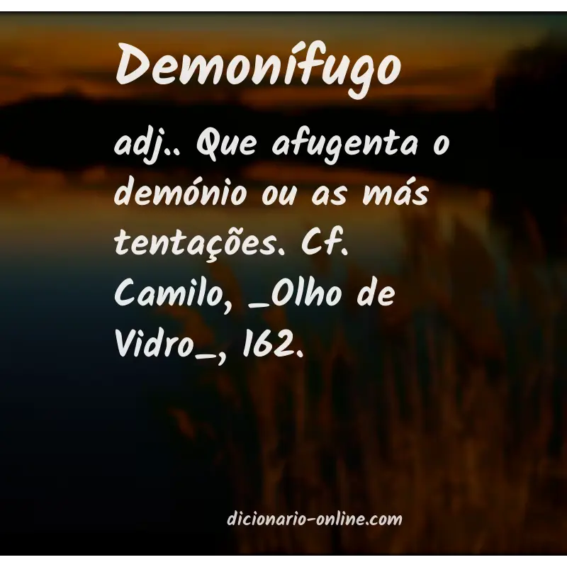 Significado de demonífugo