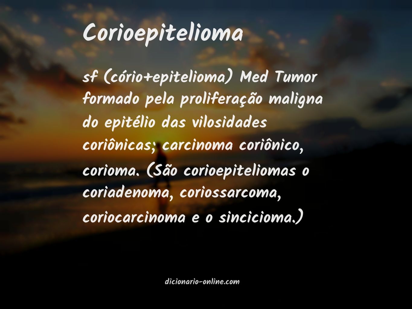 Significado de corioepitelioma