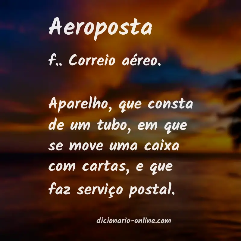 Significado de aeroposta