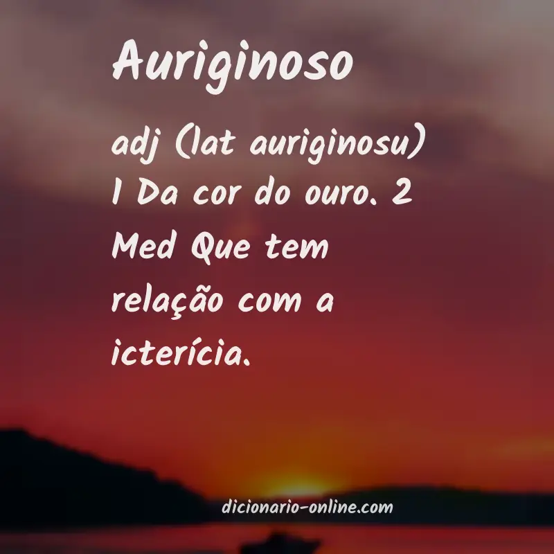 Significado de auriginoso