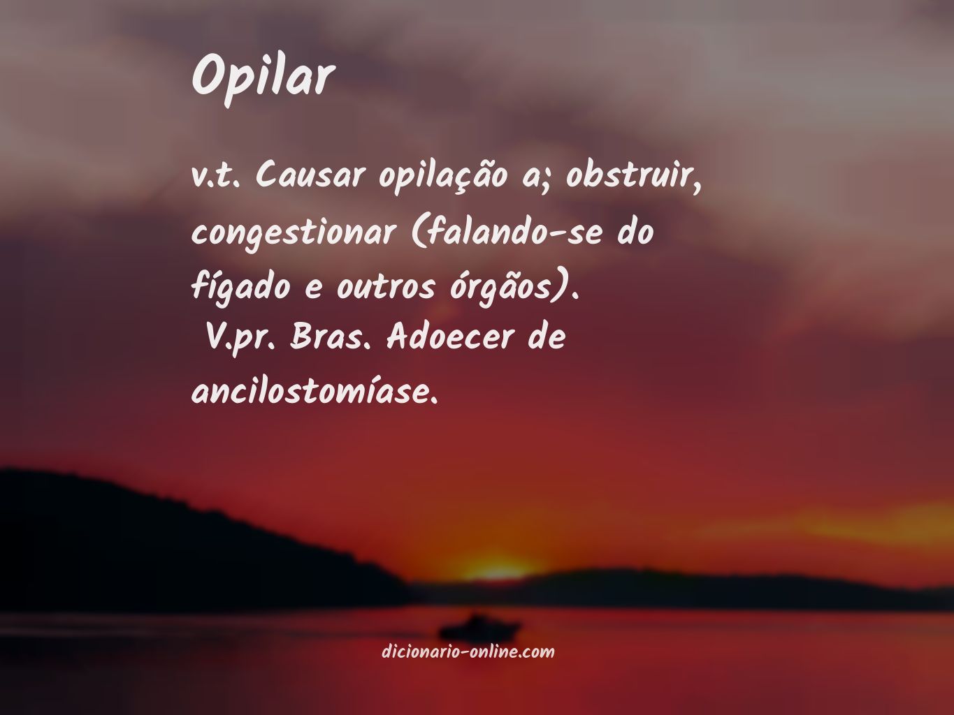 Significado de opilar