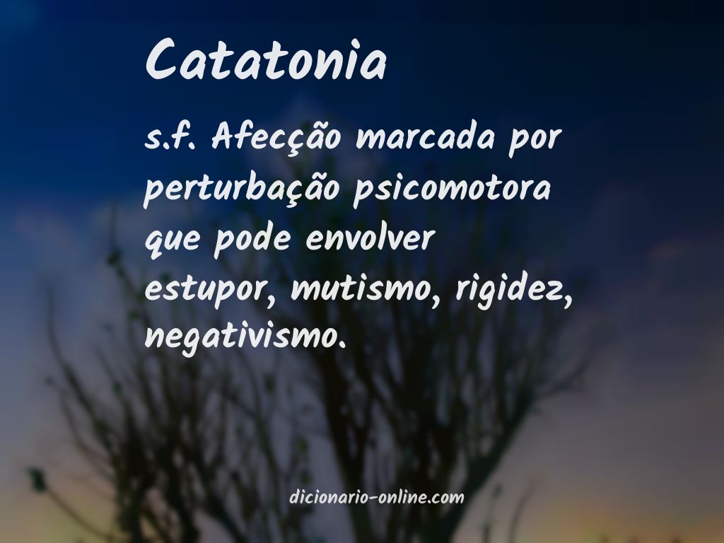 Significado de catatonia