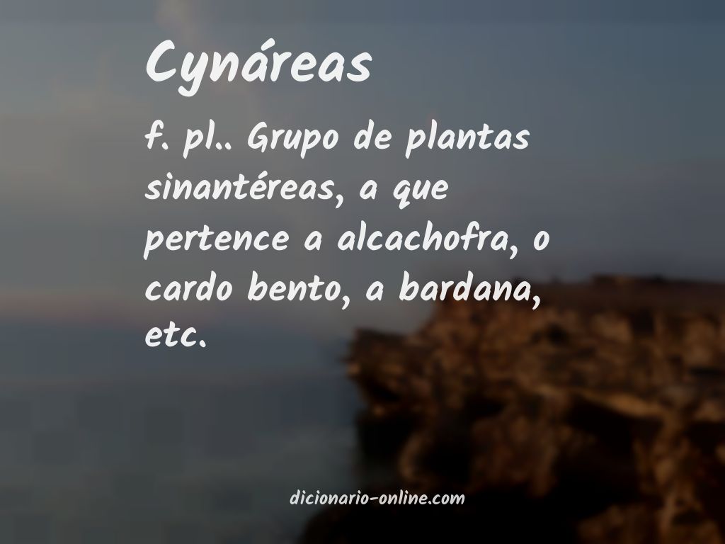 Significado de cynáreas