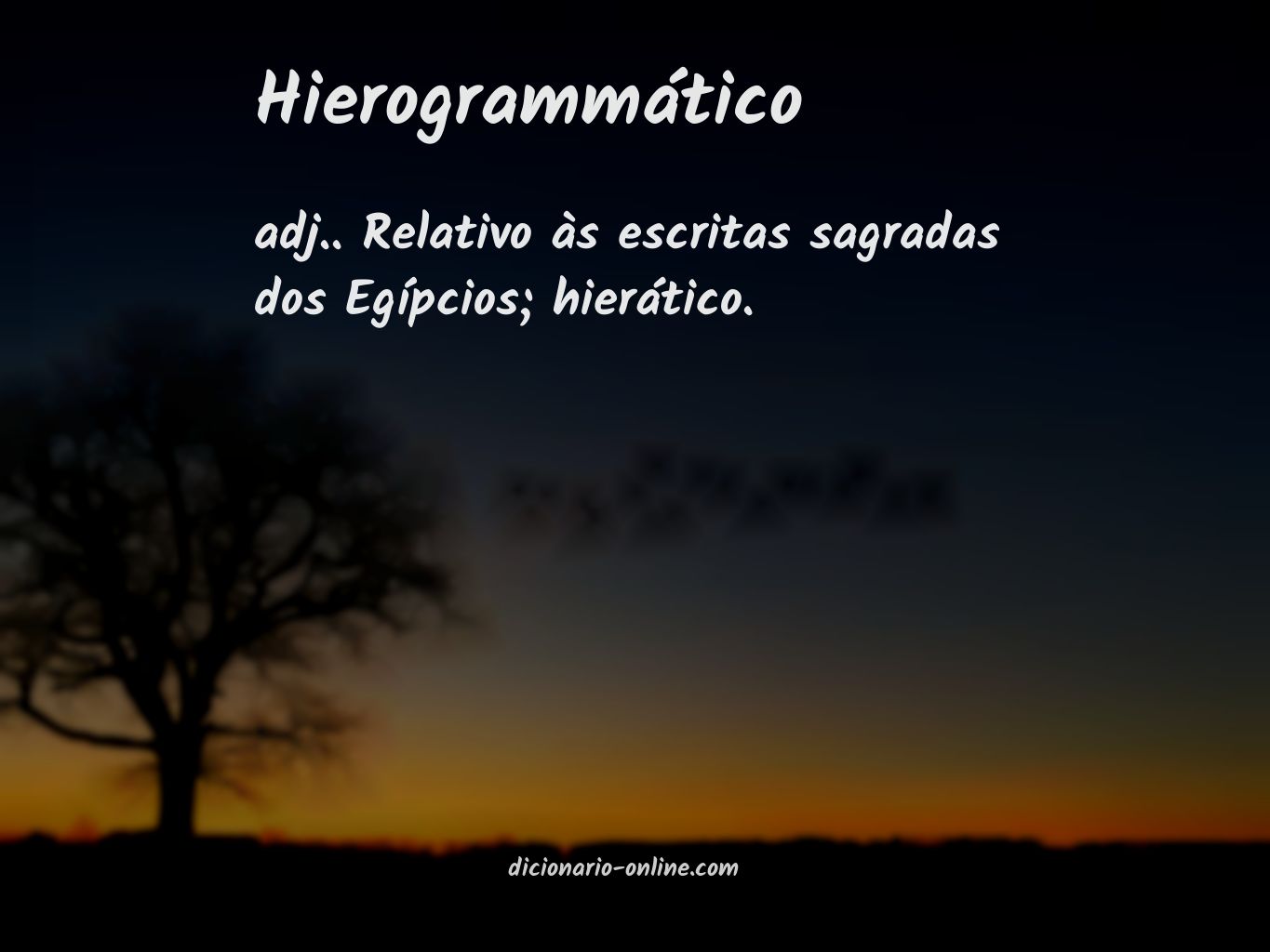 Significado de hierogrammático