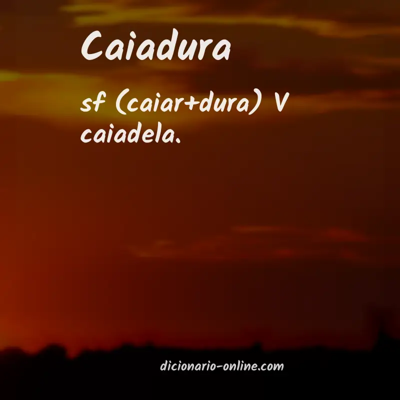 Significado de caiadura