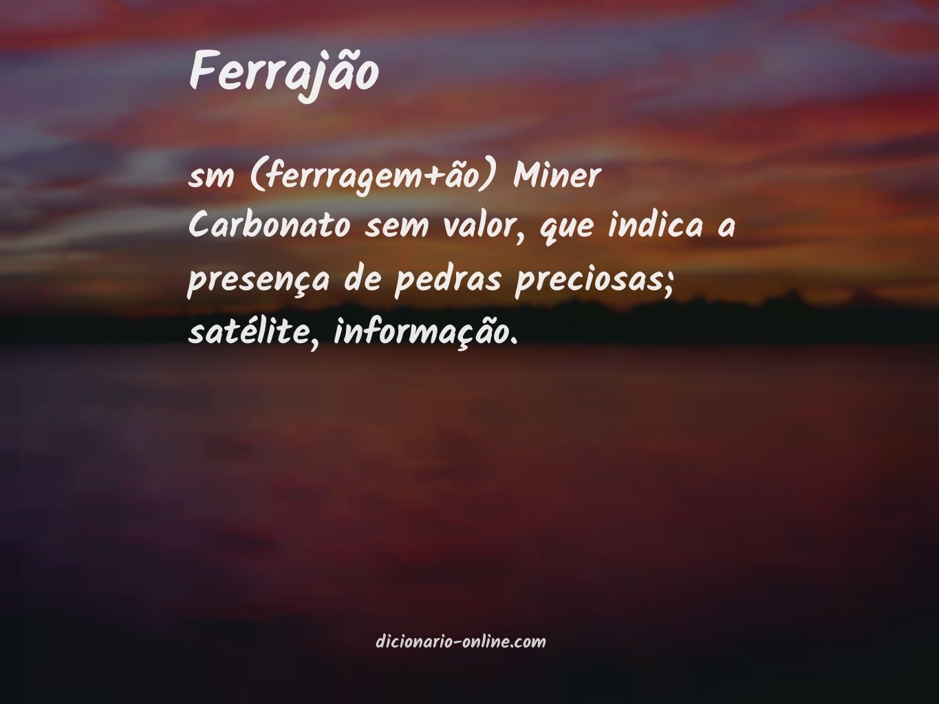 Significado de ferrajão