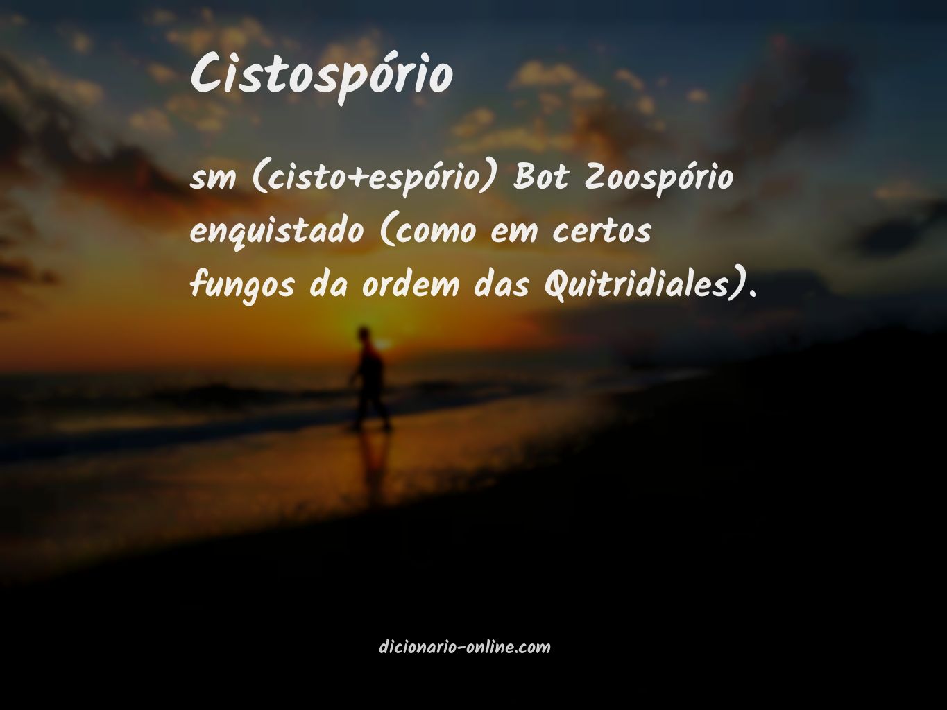 Significado de cistospório