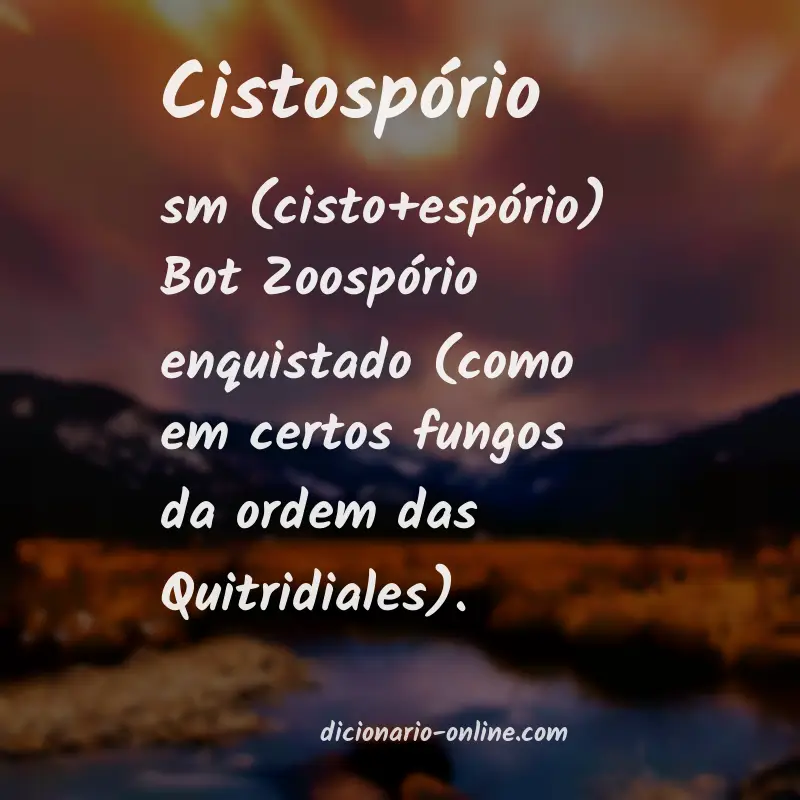 Significado de cistospório