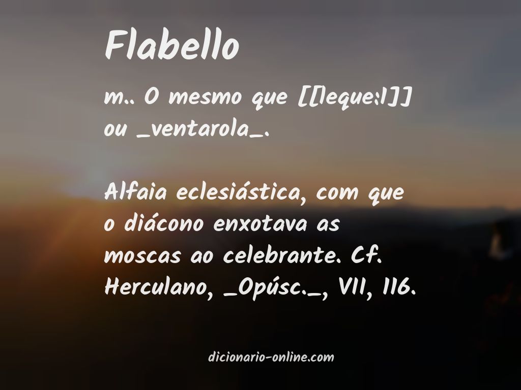 Significado de flabello