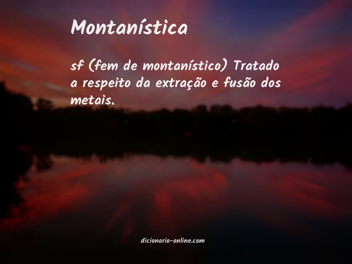 Significado de montanística