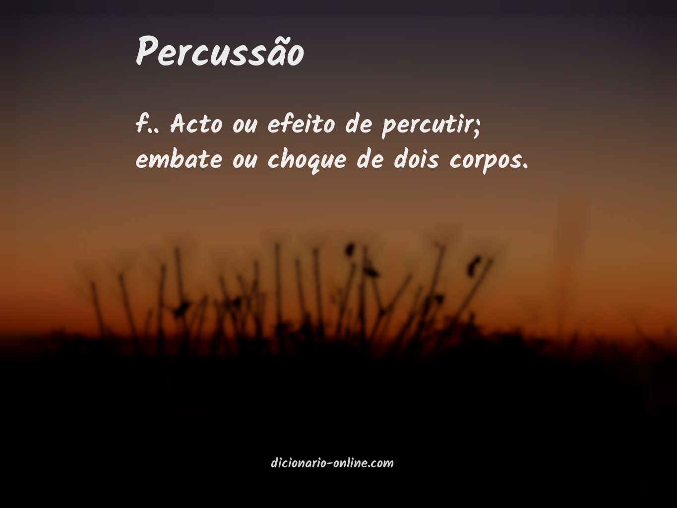 Significado de percussão