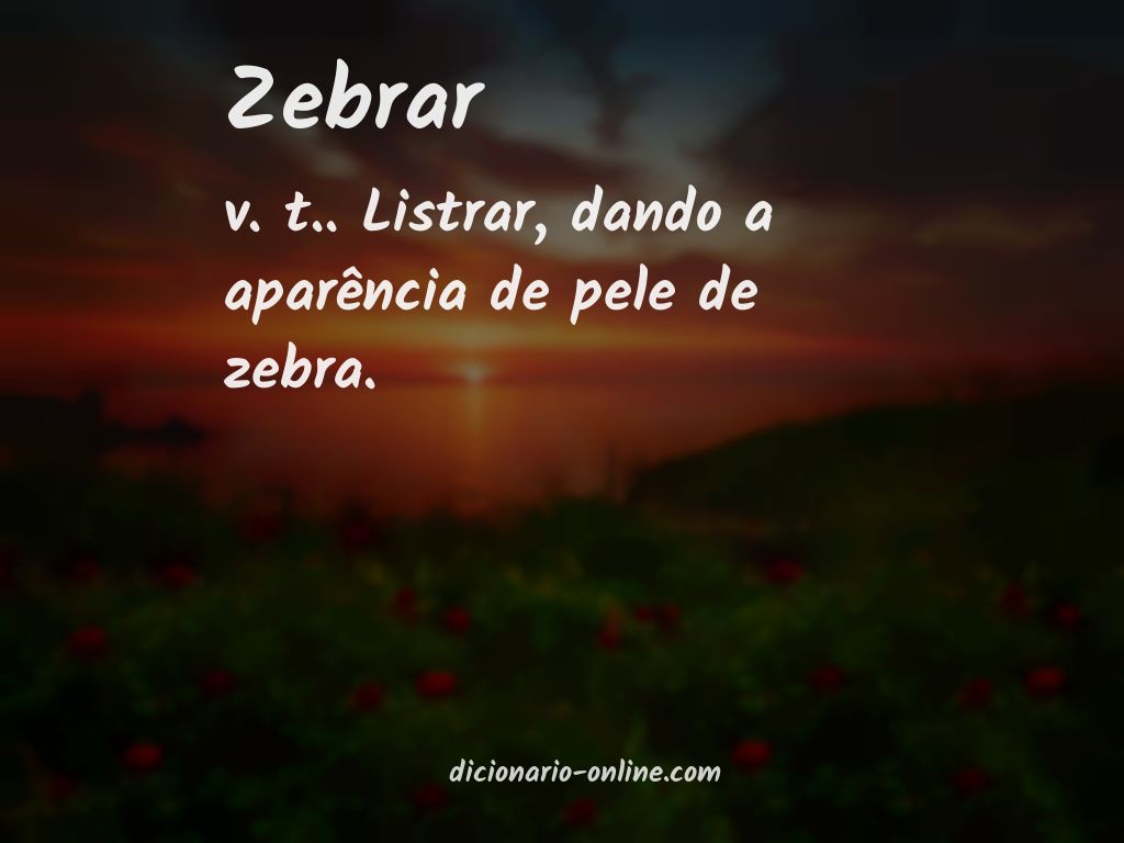 Significado de zebrar