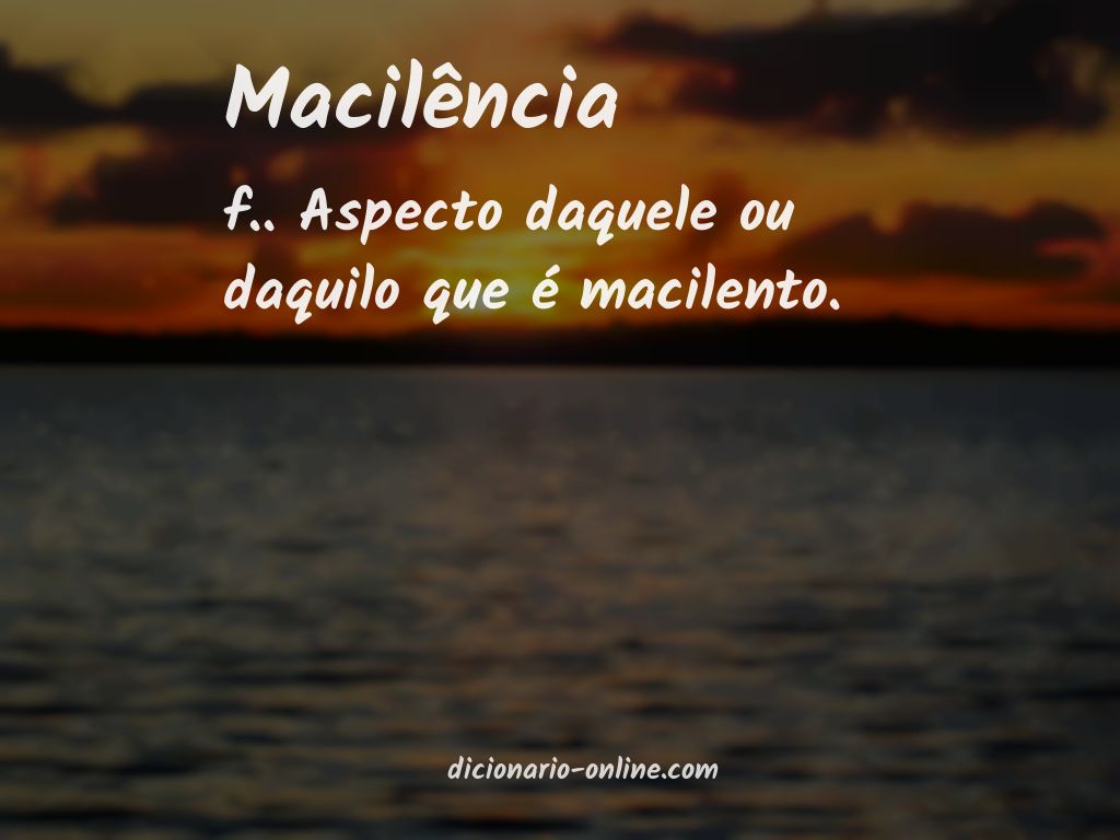 Significado de macilência