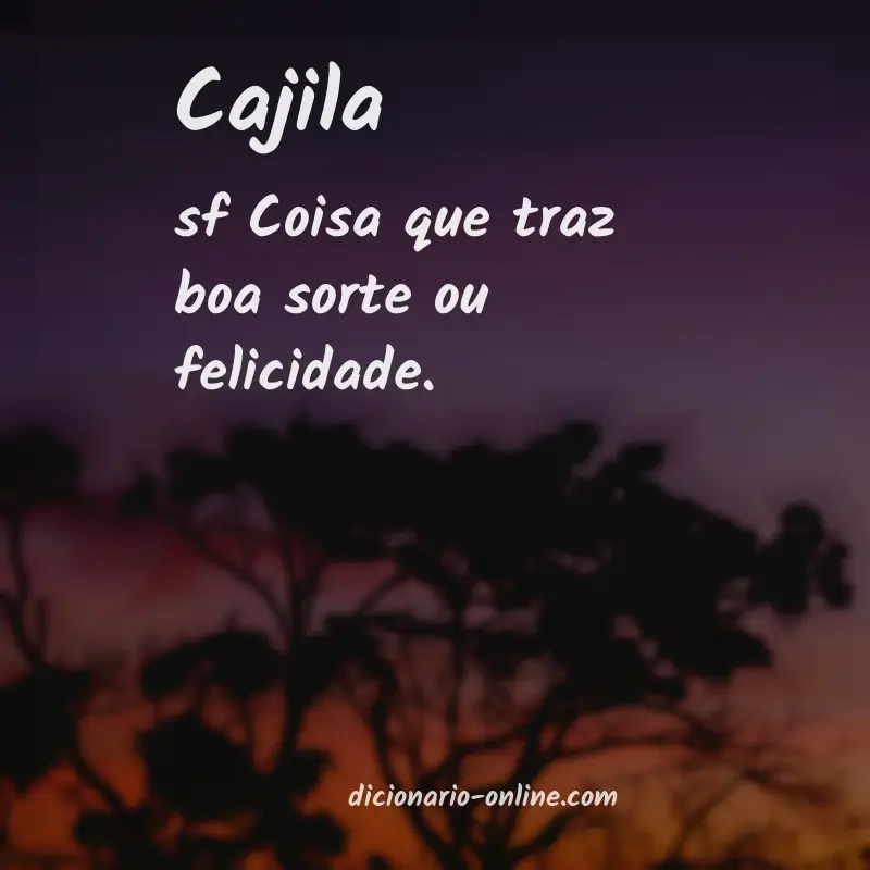 Significado de cajila