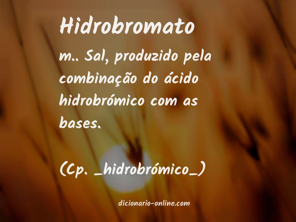 Significado de hidrobromato