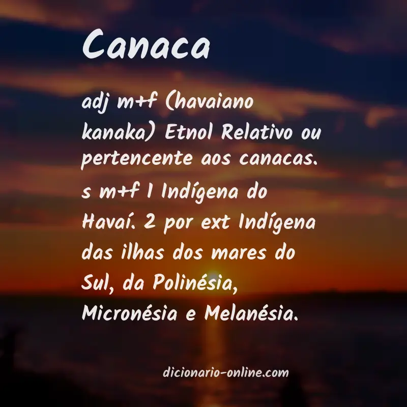 Significado de canaca