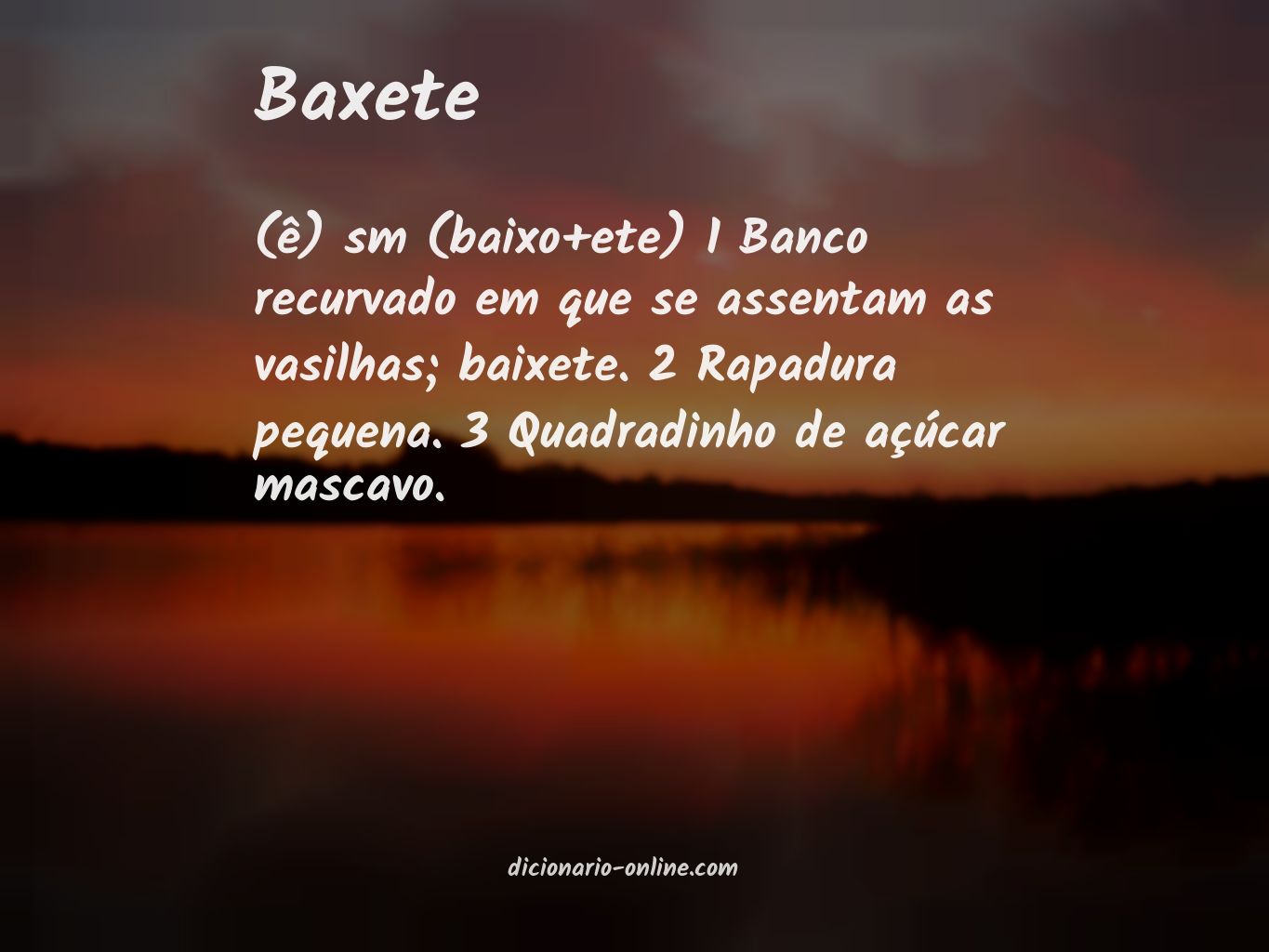 Significado de baxete